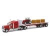 Newray Peterbilt 389 with Hay and Farm Tractor Playset 1/32 Scale Model Toy Vehicles