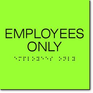 

Employees Only Sign-Laserglow / Black (2 Units)