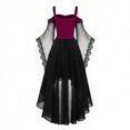 thumbnail image 5 of Gothic Witch Dress For Women Off Shoulder Butterfly Sleeve Lace Halloween Dress Medieval Vampire Vintage Gothic Outfit, 5 of 7
