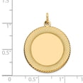 thumbnail image 2 of 14k Yellow Gold Etched Design .027 Gauge Circular Engravable Disc Charm Pendant, 2 of 2