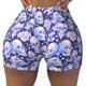 thumbnail image 2 of Balery Skull star crystal Pantalones cortos de entrenamiento estampados para mujer, sin costuras, ajustados, para gimnasio, yoga, correr, deportes, ejercicio activo, fitness.-Large, 2 of 8