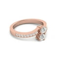 thumbnail image 3 of 0.50ctw Diamond Two Stone Ring in 10k Rose Gold (G-H, I2-I3, 0.50ctw), 3 of 5