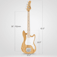 thumbnail image 5 of Hassch Electric Bass Guitar with Bag and Strap, 4 String Bass Set with Plectrum, Spanner Tool and Connecting Wire, Burlywood, 5 of 11