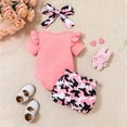 thumbnail image 4 of Newborn Baby Girl Clothes Infant Ruffle Romper & Short Set Summer Outfits Toddler Girl Summer Clothes, 4 of 4