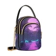 thumbnail image 7 of FORMRS Crossbody Bag for Women Quilted Travel Shoulder Cell Phone Purse with Chain Strap Handbag, Pink Neon Road, 7 of 7