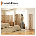 thumbnail image 4 of Jostyle 6 Panel Solid Wood Room Divider Privacy Screen - Freestanding Folding Partition with Leaves Openwork Design, Paulownia Wood Frame Natural, No Assembly for Living Room, Bedroom, Office, 4 of 12