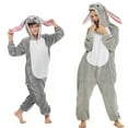thumbnail image 2 of Pijama de dibujos animados de animales para niños, monos de lana, ropa Infantil para el hogar, Halloween, conejo, navidad, 2 of 4