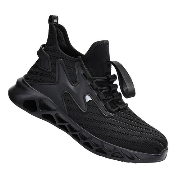 Safety Shoes Men's Lightweight Work Shoes Steel Toe Cap Sporty Sneakers Non-Slip Cushioning Breathable