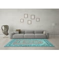 thumbnail image 3 of Ahgly Company Indoor Rectangle Persian Light Blue Traditional Area Rugs, 6' x 9', 3 of 4