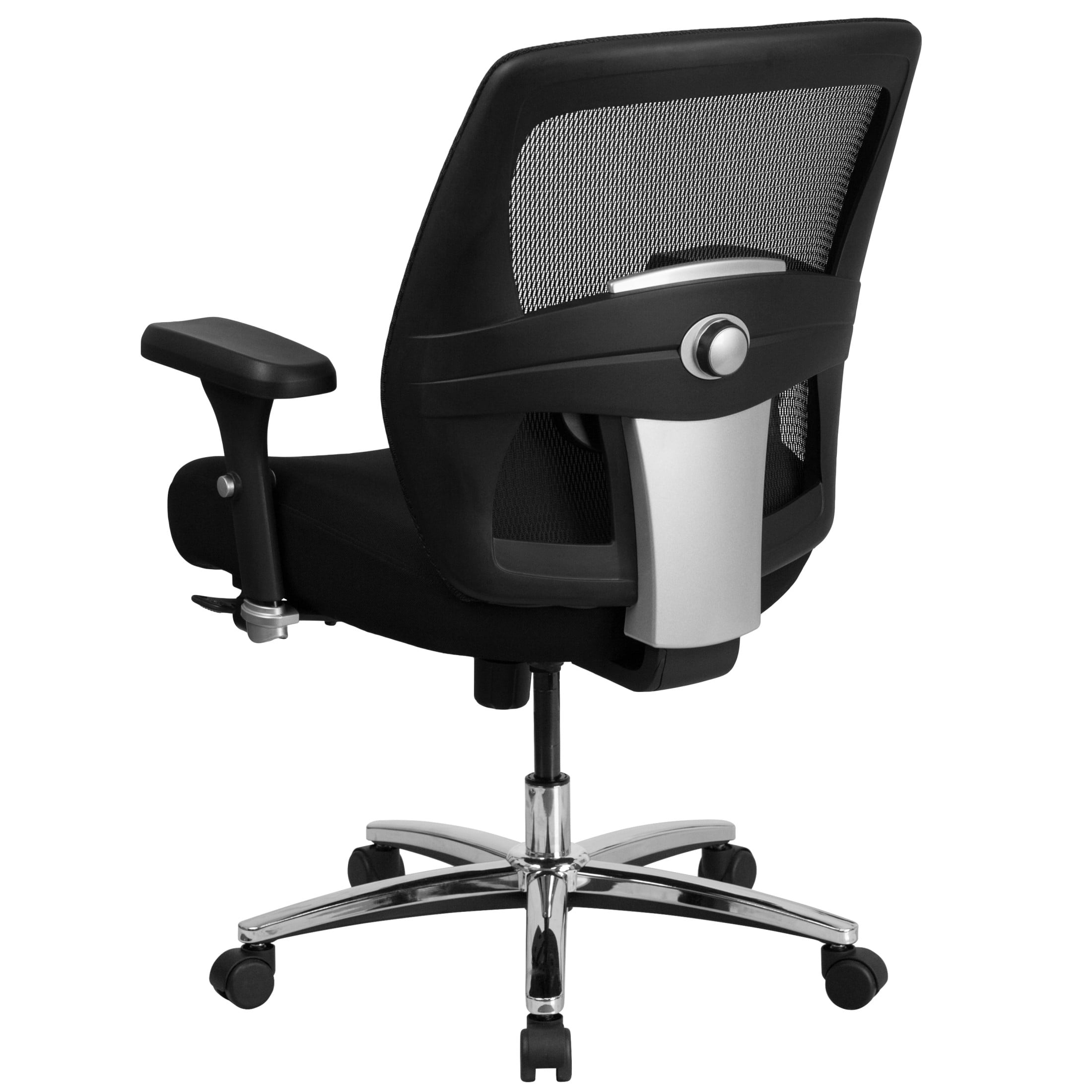 Flash Furniture Hercules 24/7 Intensive Use Big & Tall Swivel Office Chair with Ratchet Back, Black