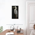 thumbnail image 3 of Elephant Stock Silver Heron On Black I Wall Art - Vertical Canvas Wall Art - Living Room Wall Decor - Animal Canvas - Black And Blue Decor By Julie Derice - 12" x 24", 3 of 8