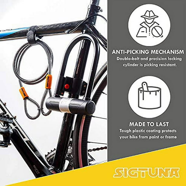 Sigtuna Heavy Duty U Lock3 Keys Bicycle Lock Orange Walmart Business Supplies