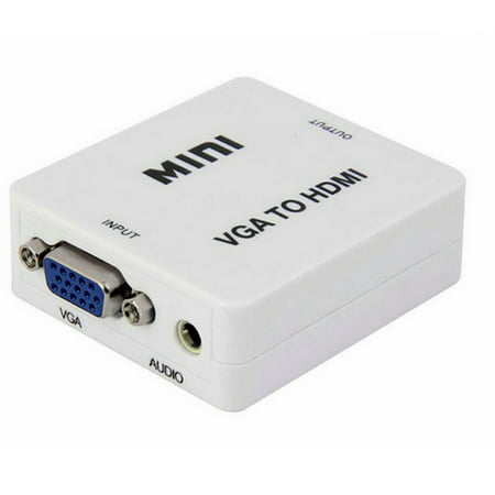 Mini VGA To HDMI HD 1080P HDTV Video Audio Converter Box Adapter For PC
