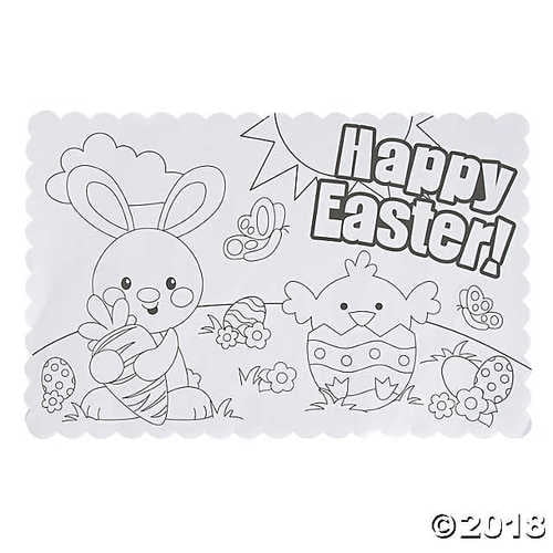 Color Your Own Easter Placemats