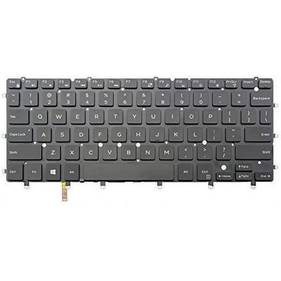 New Laptop Keyboard (Without Frame) Replacement for Dell Inspiron 15 7547 7548 7558 7568 US Layout Black Color Backlit