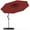 Red, variant on Costway 10 FT Solar Offset Hanging Umbrella Patio Cantilever Umbrella with 32 LED Lights Turquoise