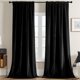 thumbnail image 1 of Cortinas Joydeco de terciopelo negro, 183 x 183 cm, 2 paneles, opacas, 1 of 7