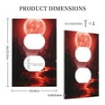 thumbnail image 3 of Balery Red Moon Lava for Duplex Wall Plates Kit, Electrical Outlet Covers, Standard Size 1-Gang 5.0" x3.0", Electric Receptacle Plug Covers-Style S, 3 of 6