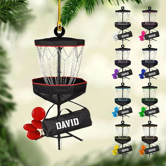 Custom Disc Golf Ornaments 2025 Gift for Disc Golf Lover Disc Golf Ornament for Christmas Xmas Disc Golf Ornament Golfer Gift (DG18) - 3402 (Green)
