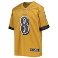 thumbnail image 2 of Youth Nike Lamar Jackson Gold Baltimore Ravens Inverted Team Game Jersey, 2 of 3