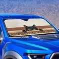 thumbnail image 4 of Xixirimido Car Windshield Sun Shade Front Windshield Cover Universal Fit for SUVs Trucks Foldable Front Window Sunshade Automotive Interior Accessories, Black Cat Leopard, 4 of 8