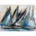 thumbnail image 2 of Florio, Luigi 24x19 Black Ornate Wood Framed with Double Matting Museum Art Print Titled - Vele blu, 2 of 4