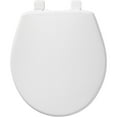 thumbnail image 3 of Mayfair Caswell™ Slow Close Round Plastic Toilet Seat in White Never Loosens, 3 of 13