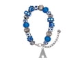 thumbnail image 2 of Delight Jewelry Silvertone Crystal Initial - A - Blue Paw Print Bead Bracelet, 7"+2", 2 of 4