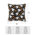 thumbnail image 3 of Halloween Throw Pillow Covers, pumpkins halloween ghost Halloween Decorations Square Pillow Cases with Invisible Zipper for Bed Couch Sofa, Farmhouse Halloween Decor-2 Pack 18x18, 3 of 6
