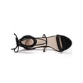 thumbnail image 4 of BLISSFUL STEP Chaussures pour Femmes Sandales à Talon Aiguille Haut à Bride Cheville à Nouer Bout Ouvert en Faux Suède Noir 6, 4 of 8
