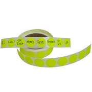 Preferred Postage Supplies Color Coding Labels Super Bright Neon Yellow Round Circle Dots For Organizing Inventory 1 Inch 1,500 Total Adhesive Stickers