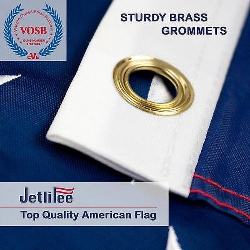 2x3 Ft USA American Flag Embroidered Stars Sewn Stripes Grommets Nylon 20 Packs