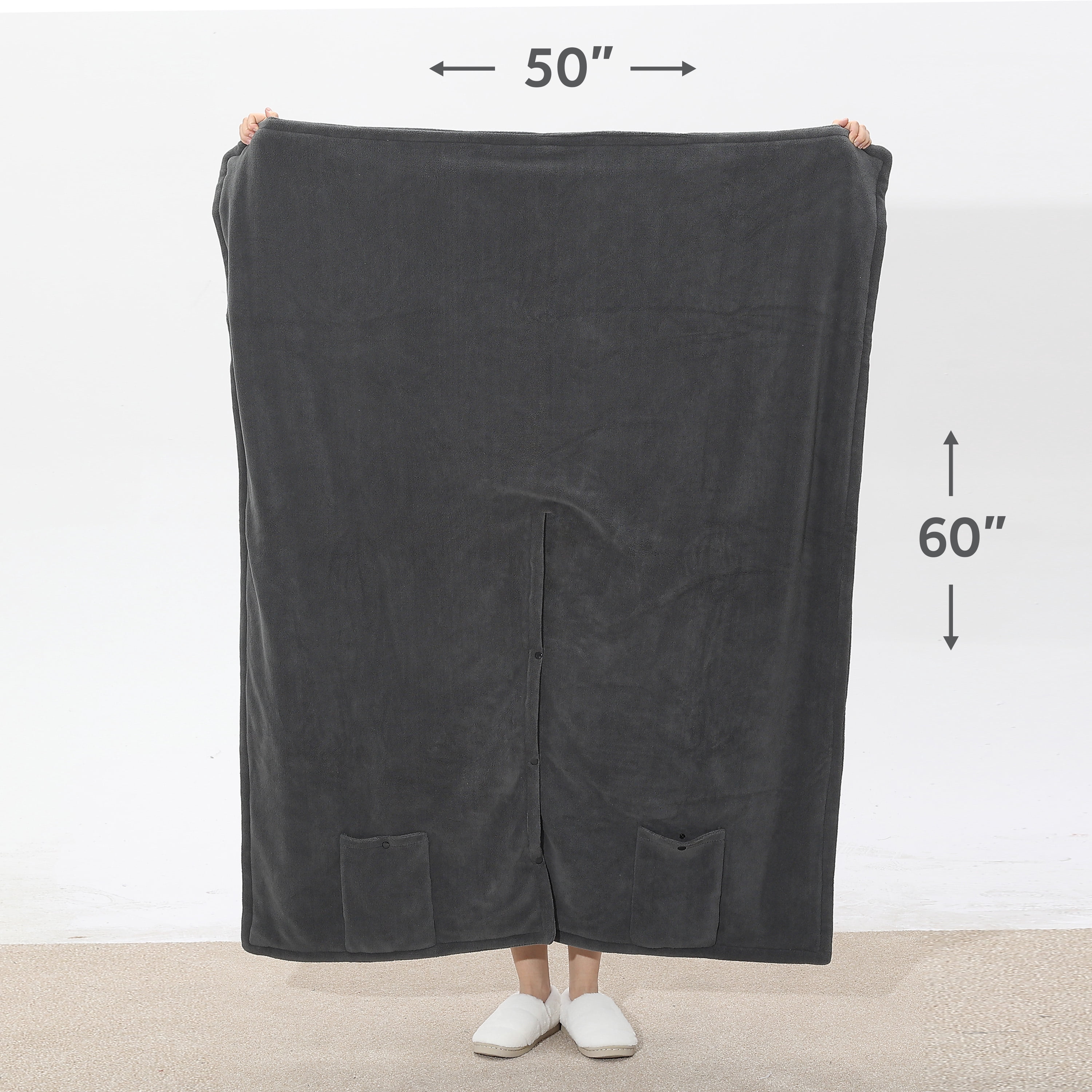 Sunbeam Slate Gray Microplush Cordless Electric Blanket