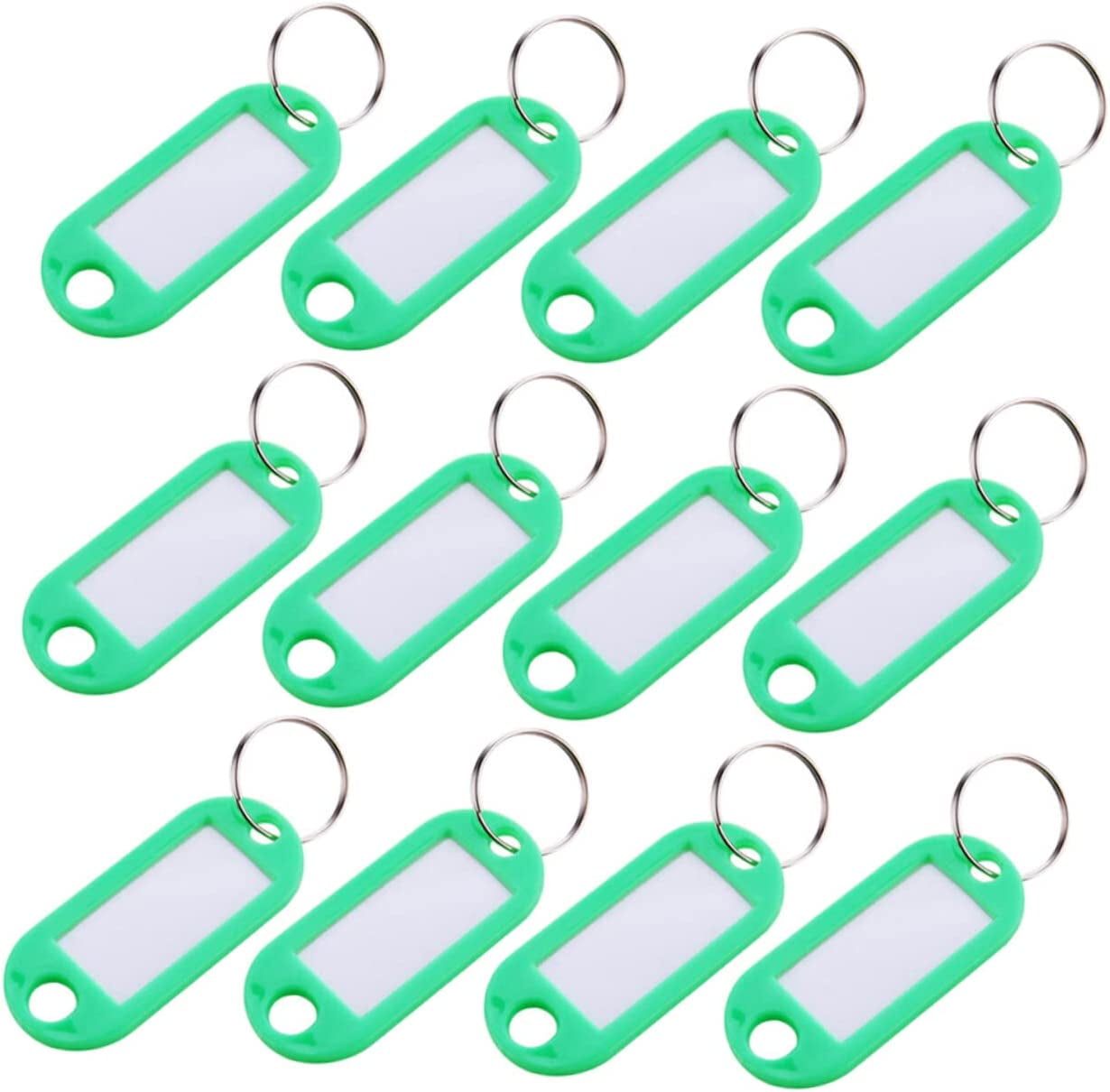 50pcs Keychain Tag Colored Tabs Plastic Keychain Tag Key Ring Accessory
