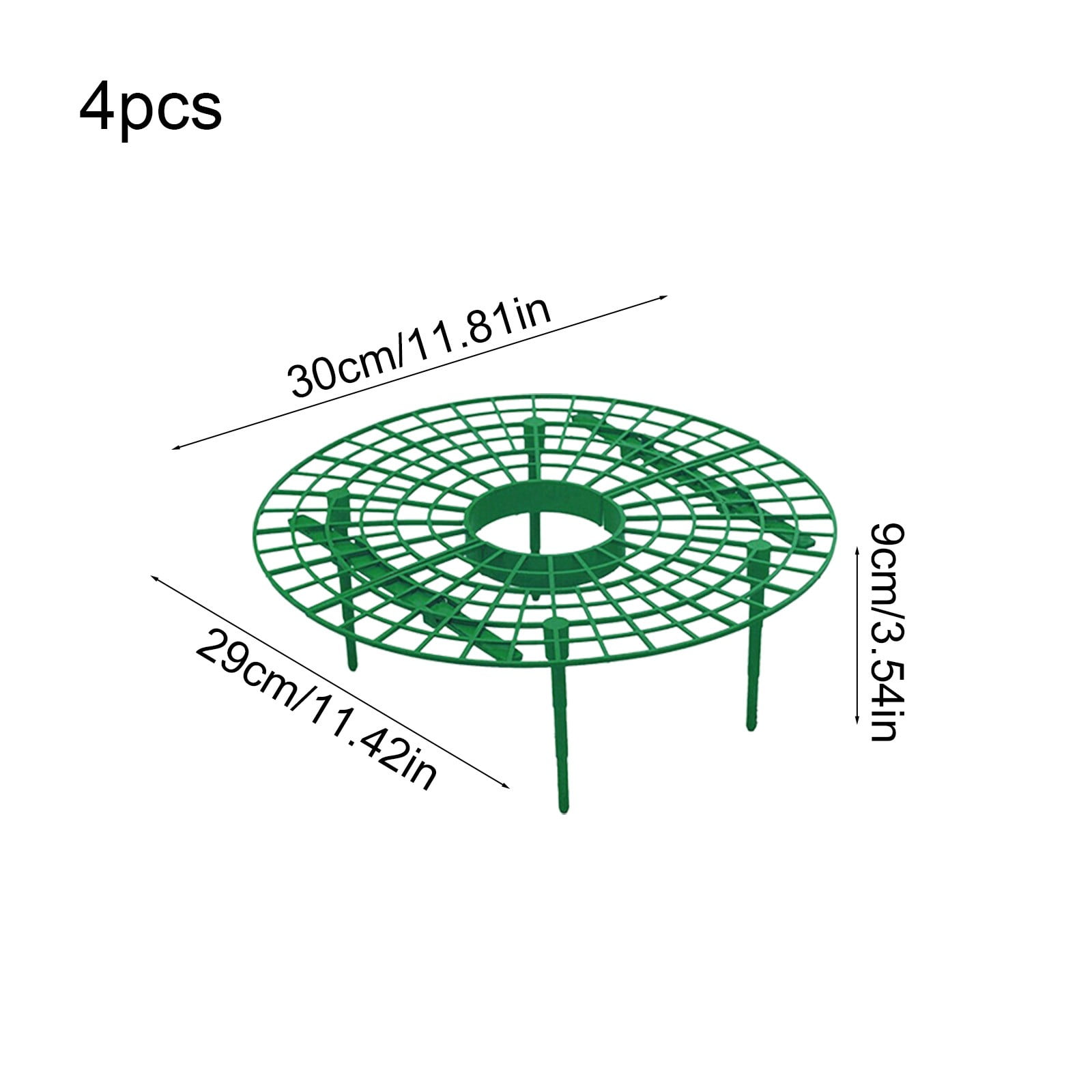 4 Pack Strawberry Supports Prevent Rot, ZzCityTK Adjustable Plastic Garden Frame for Strawberries, Sturdy PE Tray Holders Keep Fruit Off Ground Fresh for Orchard Home Garden
