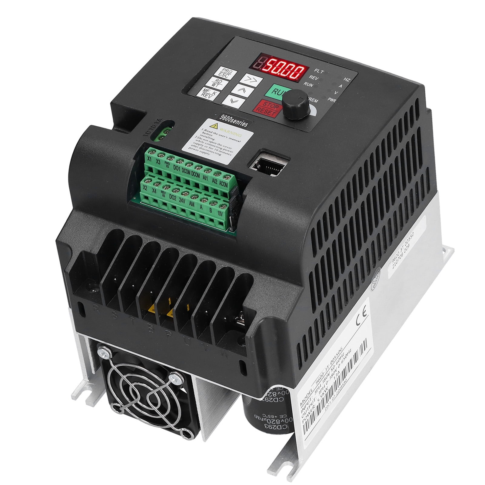 VFD Vector Inverter, Wall Mounted Variable Frequency Drive 5.5KW 13A