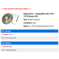 thumbnail image 2 of Brake Drum - Compatible with 1975 - 1979 Nissan 620 1976 1977 1978, 2 of 2