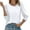 White, variant on MIXUE Boho Tops For Women Autumn Winter Solid Color Round Neck Long Sleeve Casual T-shirts Activewear,White,XXXL