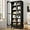 Black, variant on Display Cabinet with Glass Doors, 61" Tall Metal Storage Cabinets with Lock, Curio Glass Display Cabinet with 3 Adjustable Shelves for Living Room, Kitchen, Wine, Home Office(White, 61" H)