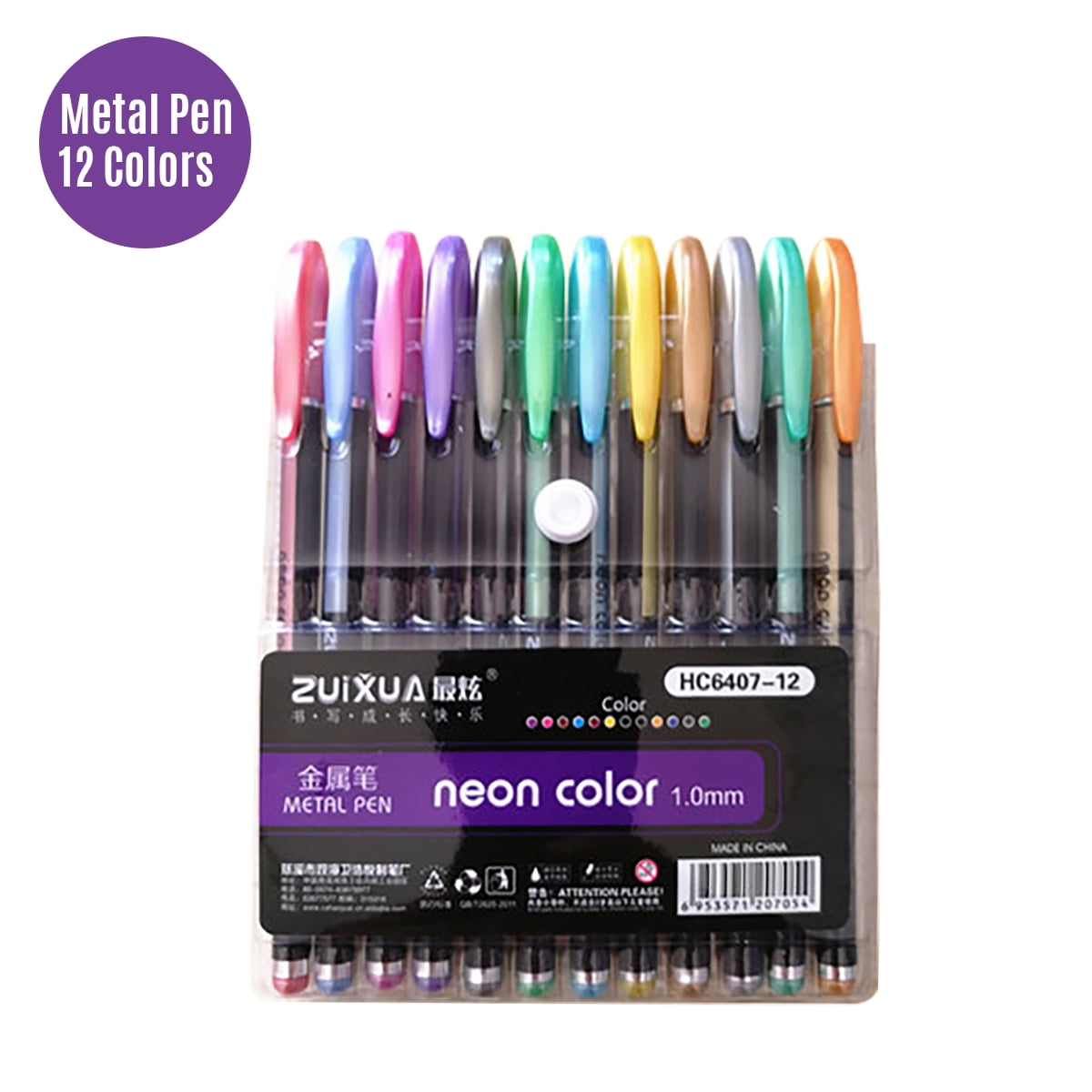 Download 12pcs Color Gel Pens Set Neutral Pen Marker for Writing Marking Drawing Painting Coloring Books ...