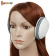 thumbnail image 2 of Spencer Foldable Winter Ear Muffs for Men Women, Adjustable Wrap Knit Plush Ear Warmers Outdoor Earcover "White", 2 of 8