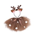 thumbnail image 4 of Conjunto de falda de tutú para niñas, disfraz de reno, diadema de animal, tocado de ciervo, accesorio de cosplay de Halloween, material cómodo, adecua, 4 of 9