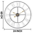 thumbnail image 3 of DaiZuY Large Wall Clock for Living Room Decor, (60CM) 24 Inch Wall Clock Decorative, Metal Analog Numeral Wall Clock Modern Wall Clocks - Large Clock Home Decor (White), 3 of 8