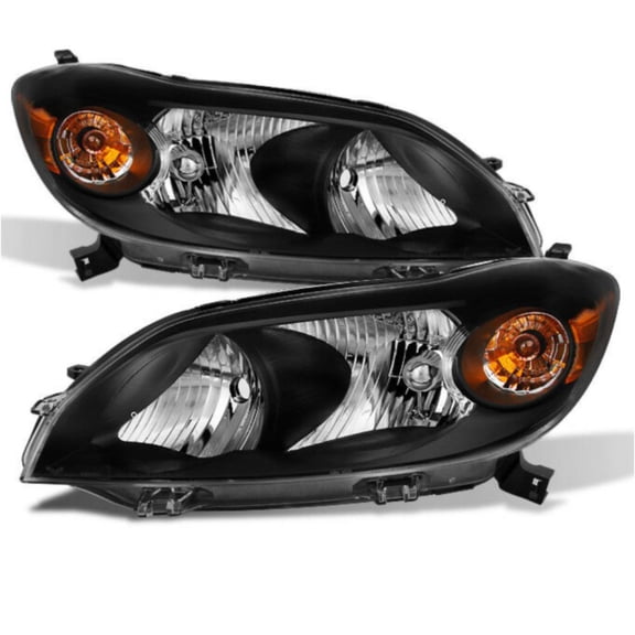 Geelife For Toyota 2009-2013 Matrix Wagon Left Right Side Black Headlights