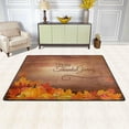 thumbnail image 2 of Dreamtimes Happy Thanksgiving Maple Area Rug 72x48in Autumn Rustic Pumpkin Non-Slip Floor Carpet Comfort Floor Mats Decor for Indoor Living Dining Room and Bedroom Area, 2 of 7