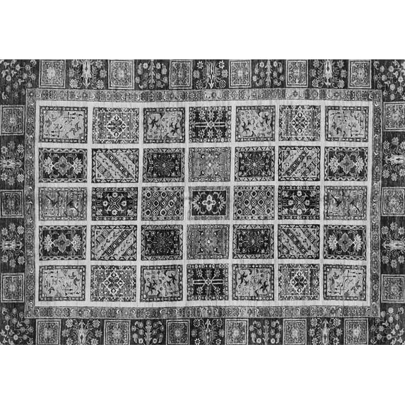 Ahgly Company Indoor Rectangle Abstract Gray Modern Area Rugs, 5' x 8'