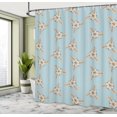 thumbnail image 4 of Ambesonne Abstract Shower Curtain, Vintage Floral Element, 69"Wx75"L, Pale Blue Grey Beige, 4 of 4