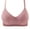 Pink, variant on Sports Bras for Women,Minimizer Bras for Women Full Coverage,Women's Non Steel Ring Style Printed Gathered Middle Button Breathable Underwear Daily Bra,L-XXXL