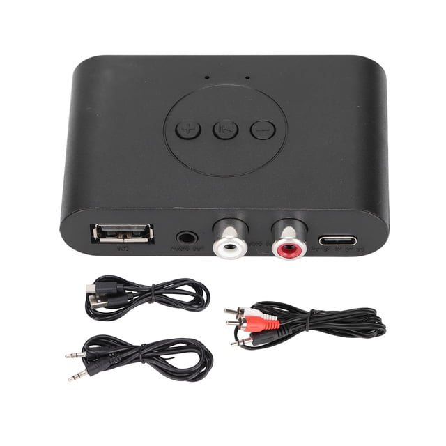 Receptor de audio Bluetooth estéreo RCA 3,5 mm AUX adaptador de audio inalámbrico para auriculares de altavoz de coche