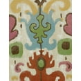thumbnail image 2 of Zarris, Chariklia 15x18 White Modern Wood Framed Museum Art Print Titled - Tribal Ikat II, 2 of 4